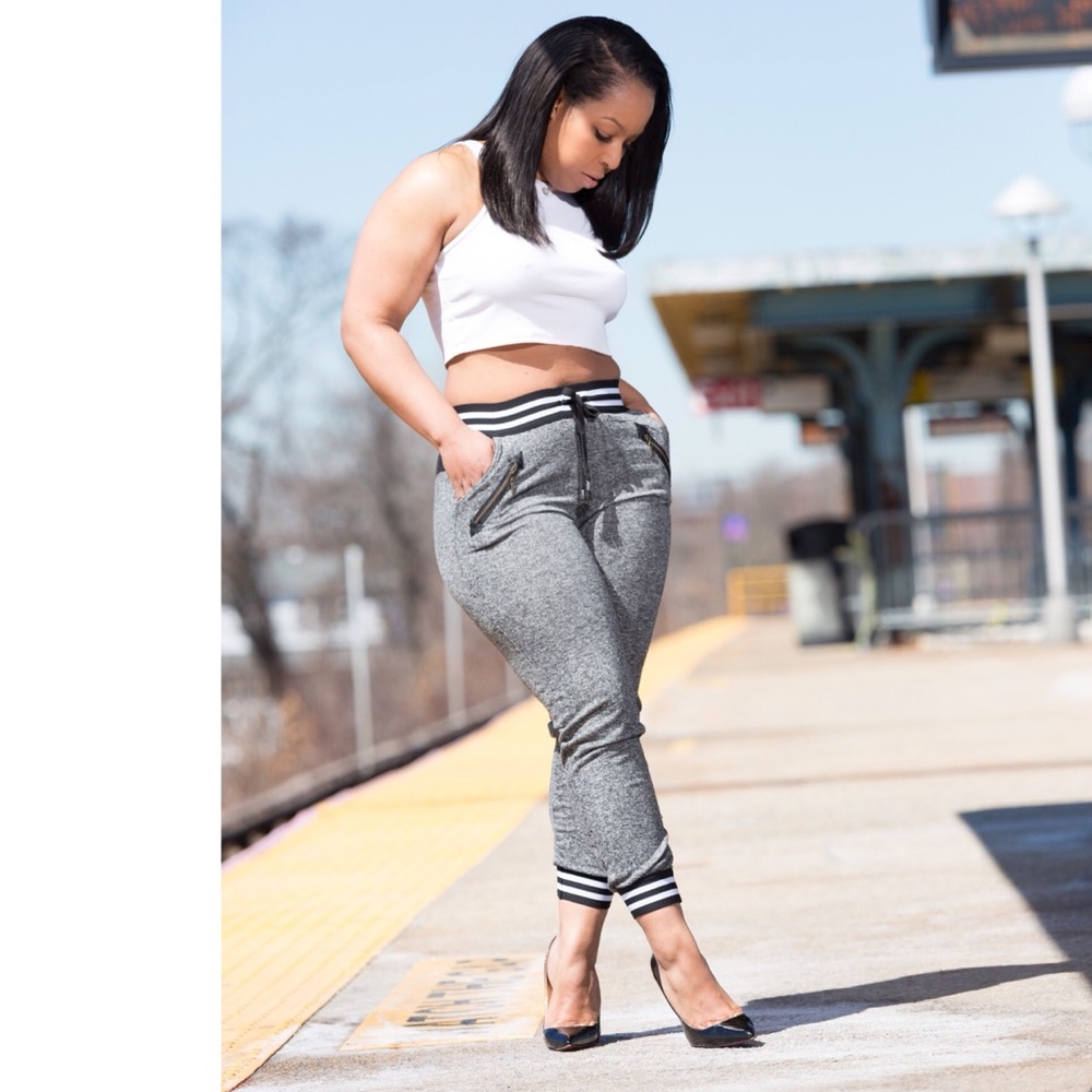 Gray Contrast Joggers